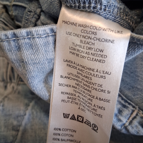 💖 Free People We The Free Breezy Pull-On Wide Leg Denim Jeans Sz L NEW - Picture 10 of 10